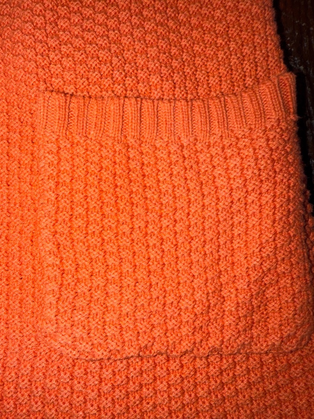 Max Studio Women’s M Burnt Orange Chunky Knit Cardigan Open Front Fall Sweater - Picture 5 of 9